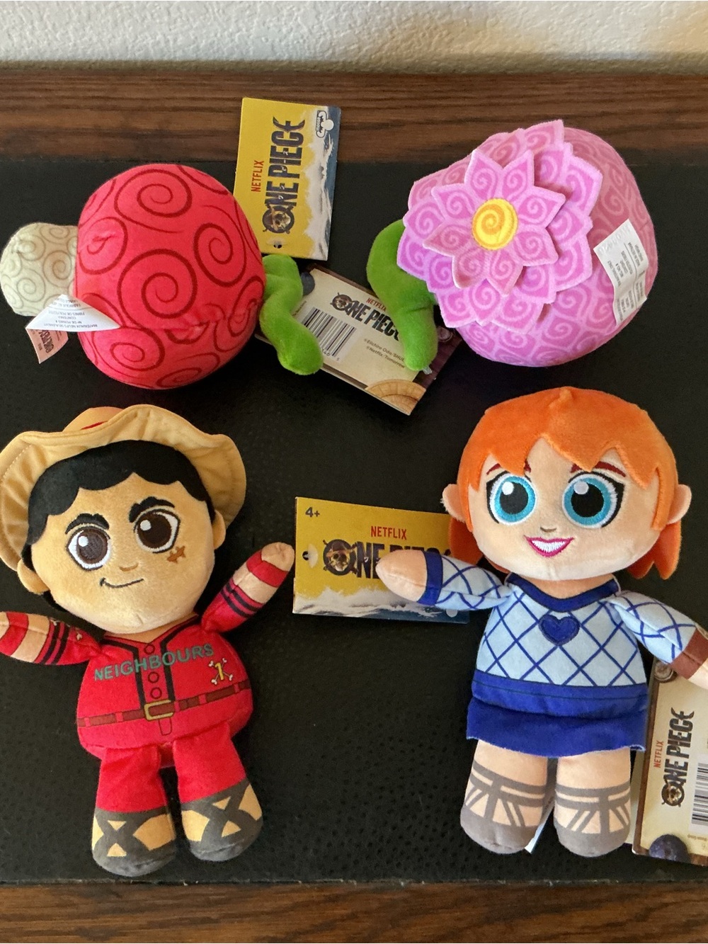 Netflix Luffy Neighbours Nami Hana Hana No Mi Devil Fruit Plush Lot of 4